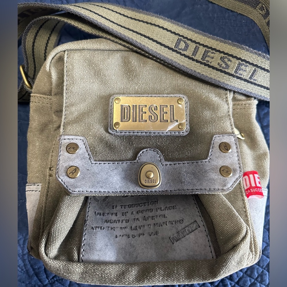 Diesel Vintage Crossbody Bag Olive Green